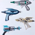 Drawings of cartoon guns