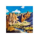 Drawing of mountain range