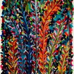 Colorful painting of plants