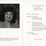 Program for the third annual Crítica Nueva lecture. Rudolfo A. Anaya Papers, MSS 321, box 23, folder 30.