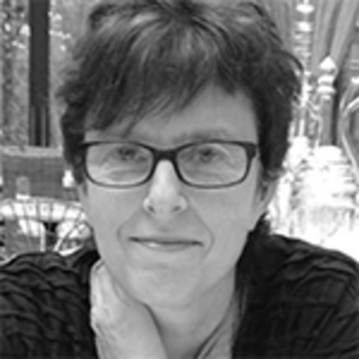 Black and white headshot of Anne Riesenberg