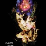 Cover of Girl With Death Mask including woman fading at edges on black background