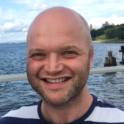 Image of Evan Lloyd near ocean