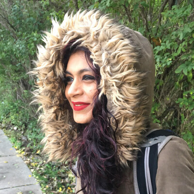 Kartika Budhwar in heavy jacket