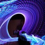 Photo of psychedelic purple and blue swirl