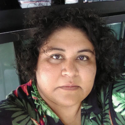 ire’ne lara silva in Hawaiian shirt
