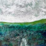 Painting of grassy English moors